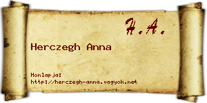 Herczegh Anna névjegykártya